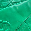 シャネル CHANEL フリンジ付 マトラッセチェーンショルダー 1番台 グリーン ゴールド金具 ラムレザー レディース ショルダーバッグ