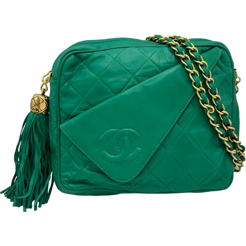 シャネル CHANEL フリンジ付 マトラッセチェーンショルダー 1番台 