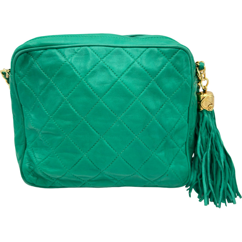 シャネル CHANEL フリンジ付 マトラッセチェーンショルダー 1番台