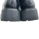 セリーヌ CELINE バルキースタッズロゴレースアップブーツ BE0242 ブラック レザー メンズ ブーツ