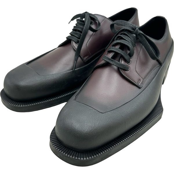 Jacky様　極美品 PRADA プラダ ブラッシュドレザー ダービーシューズ プラダ PRADA ブラッシュドレザーダービーシューズ 2EG413 ブラウン