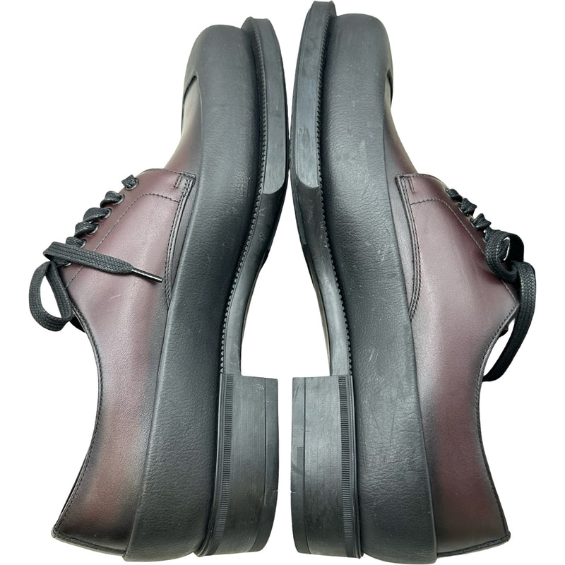 プラダ PRADA ブラッシュドレザーダービーシューズ 2EG413 ブラウン