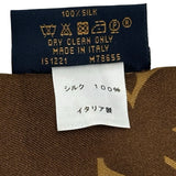ルイ・ヴィトン LOUIS VUITTON バンドーモノグラム・コンフィデンシャル M78655 ブラウン シルク レディース スカーフ