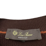 Loro Piana バージンウールニットセーター FAI778 ブラウン ウール メンズ セーター