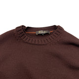 Loro Piana バージンウールニットセーター FAI778 ブラウン ウール メンズ セーター