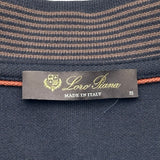 Loro Piana ブレンドウッド ポロシャツ FAI4903 ネイビー コットン メンズ ポロシャツ