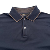 Loro Piana ブレンドウッド ポロシャツ FAI4903 ネイビー コットン メンズ ポロシャツ