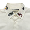 グッチ GUCCI シンボルズカラーエンブロイダリースネークシャツ 523500 ホワイト コットン メンズ 長袖シャツ