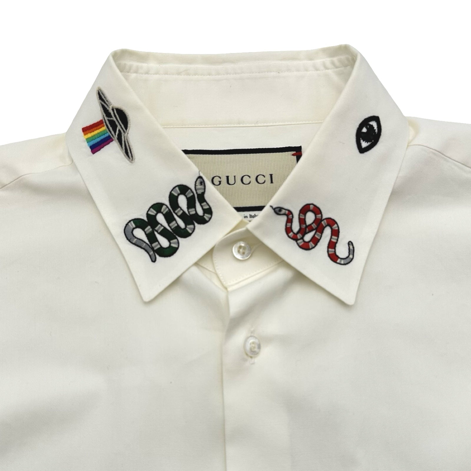 グッチ GUCCI シンボルズカラーエンブロイダリースネークシャツ 523500