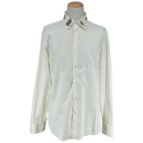 グッチ GUCCI シンボルズカラーエンブロイダリースネークシャツ 523500 ホワイト コットン メンズ 長袖シャツ