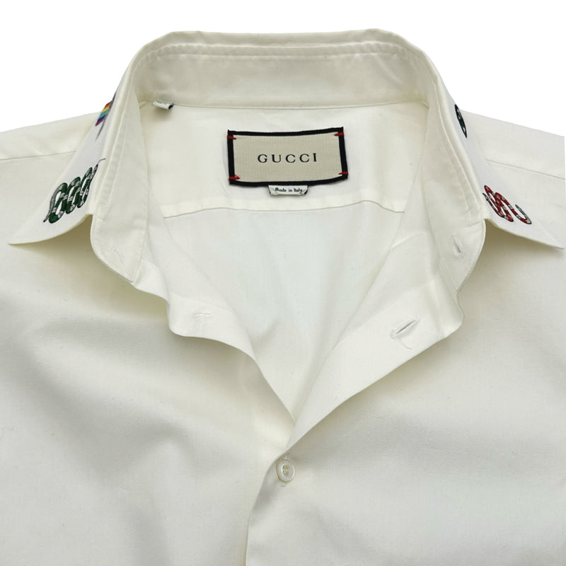 グッチ GUCCI シンボルズカラーエンブロイダリースネークシャツ 523500