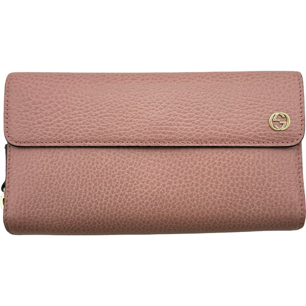 美品 グッチ ラウンドファスナー長財布 GGハートチャーム ローズゴールド 金具 グッチ GUCCI インターロッキングGラウンドファスナー長財布 449397