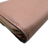 グッチ GUCCI インターロッキングGラウンドファスナー長財布 449397 ピンク ゴールド金具 レザー レディース 長財布