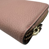 グッチ GUCCI インターロッキングGラウンドファスナー長財布 449397 ピンク ゴールド金具 レザー レディース 長財布