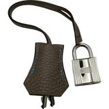 エルメス HERMES ケリー28 内縫い エクラ □N刻印 エトゥープ/ブルーアズティック シルバー金具 トゴ レディース ショルダーバッグ