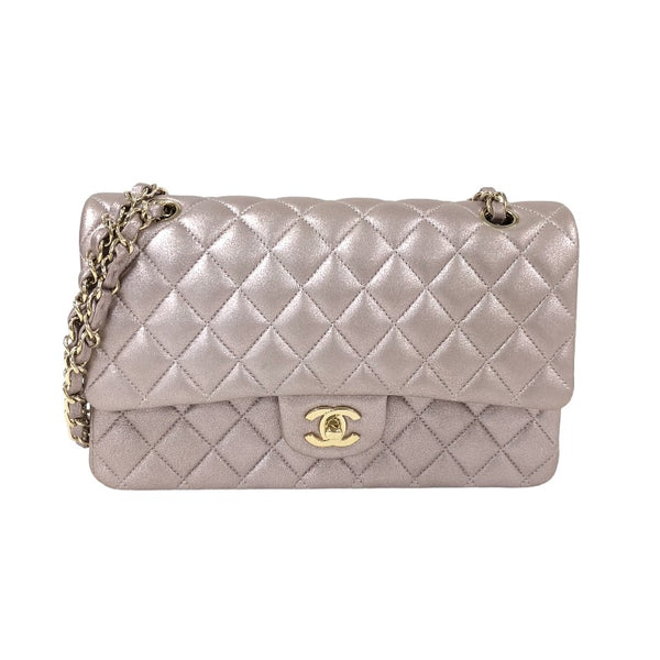 シャネル CHANEL マトラッセ25 A01112 ピンク/GD金具 メタリックラムスキン レディース ショルダーバッグ