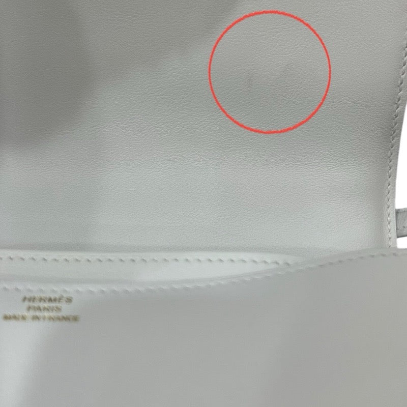 エルメス HERMES コンスタンス3 ミニ B刻 ニューホワイト ゴールド金具 エヴァーカラー レディース ショルダーバッグ