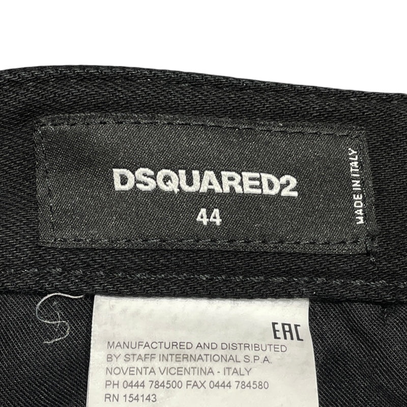 ディースクエアード DSQUARED スキニーデニムパンツ S74LB0695 ブラック コットン メンズ デニムパンツ