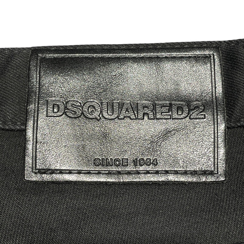 ディースクエアード DSQUARED スキニーデニムパンツ S74LB0695 ブラック コットン メンズ デニムパンツ