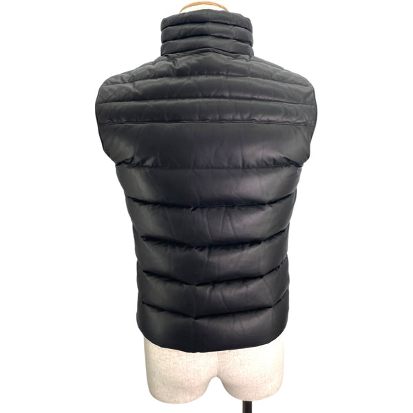 モンクレール MONCLER DUPRES レザーダウンベスト ブラック レザー/ナイロン メンズ ダウンベスト