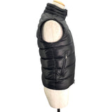 モンクレール MONCLER DUPRES レザーダウンベスト ブラック レザー/ナイロン メンズ ダウンベスト