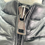 モンクレール MONCLER DUPRES レザーダウンベスト ブラック レザー/ナイロン メンズ ダウンベスト