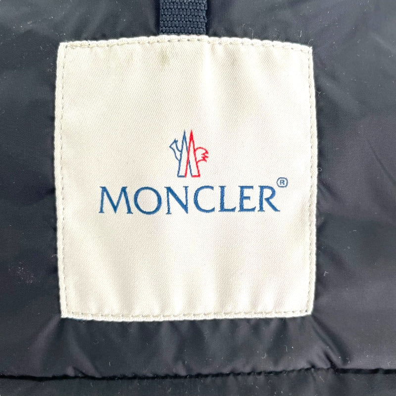 モンクレール MONCLER DUPRES レザーダウンベスト ブラック レザー/ナイロン メンズ ダウンベスト