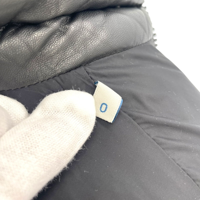 モンクレール MONCLER DUPRES レザーダウンベスト ブラック レザー/ナイロン メンズ ダウンベスト