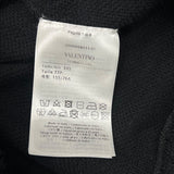 ヴァレンティノ VALENTINO レーススカートロゴスウェットシワンピース XXS TB3MJ01G595 ブラック コットン レディース ワンピース