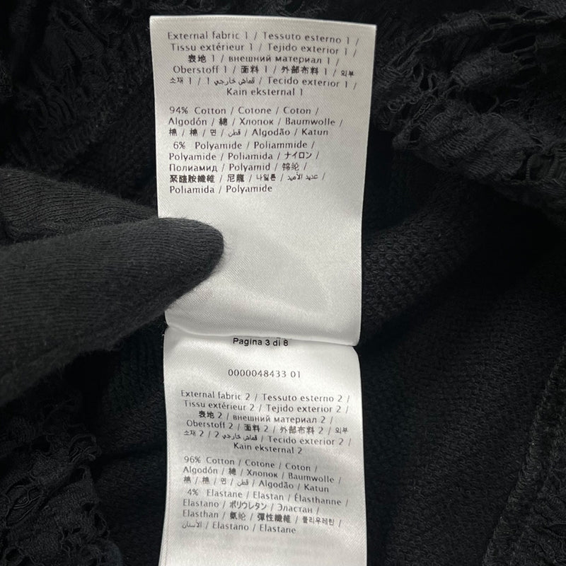 ヴァレンティノ VALENTINO レーススカートロゴスウェットシワンピース XXS TB3MJ01G595 ブラック コットン レディース ワンピース