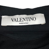 ヴァレンティノ VALENTINO レーススカートロゴスウェットシワンピース XXS TB3MJ01G595 ブラック コットン レディース ワンピース
