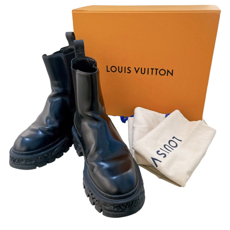 ルイ・ヴィトン LOUIS VUITTON LV バロック・ライン アンクルブーツ 1AAZ42 ブラック カーフレザー ソール：ラバー メ |  中古ブランドリユースショップ OKURA(おお蔵)