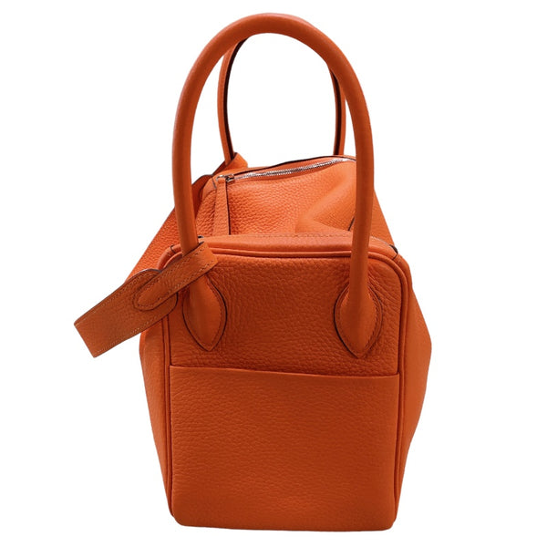 エルメス HERMES リンディ26 B刻 オレンジ/シルバー金具 トリヨンクレマンス レディース ショルダーバッグ
