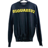 ディースクエアード DSQUARED 2 ロゴ ニットセーター S71HA0903 ブラック/イエロー コットン メンズ セーター