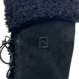 フェンディ FENDI ムートン ロングブーツ ブラック スエード/ムートン 36(約23cm) レディース ブーツ