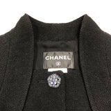 シャネル CHANEL グリポアボタンハーフスリーブジャケット AA P50610 ウール レディース ノーカラージャケット