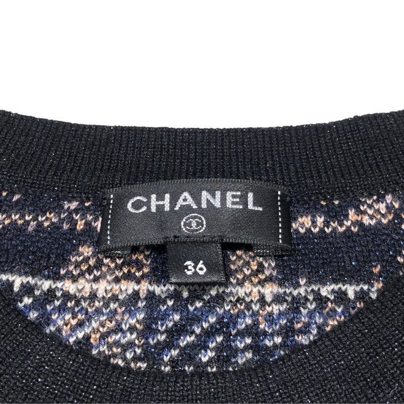 シャネル CHANEL ココマークボタン 総柄カシミヤニットセーター P71031 マルチカラー レディース ニット