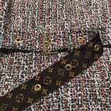 ルイ・ヴィトン LOUIS VUITTON スケータードレスベルテッドツイードワンピース サイズ38 FLDR57 マルチカラー ウール ウール56％コットン19％ポリエステル9％ナイロン9％レーヨン７％ レディース ワンピース