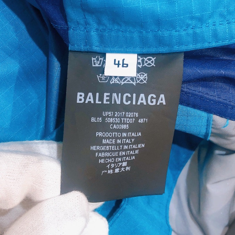 バレンシアガ BALENCIAGA ダブルヘムウィンドブレーカー サイズ46 ブルー  メンズ その他トップス