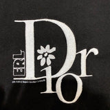 クリスチャン・ディオール Christian Dior × ERL ダメージ加工 ロゴ Tシャツ 313J647A0817 ブラック/シルバー コットン メンズ 半袖Ｔシャツ