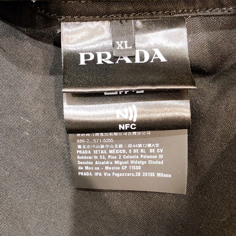 プラダ PRADA シングル ブレスト コットン ジャケット  SD155 ブラック コットン メンズ ミリタリージャケット