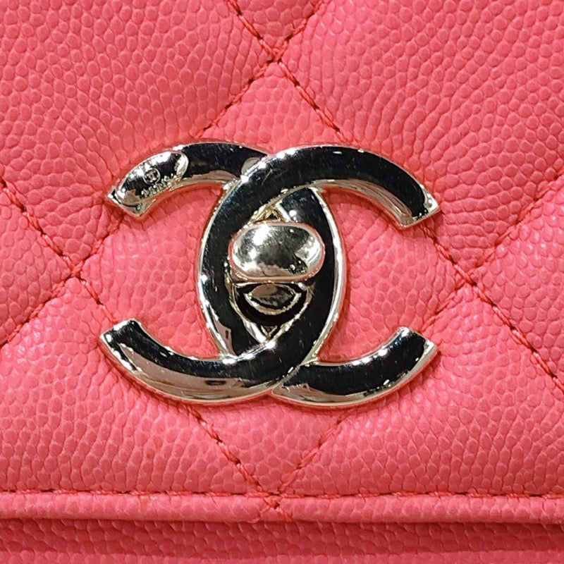 シャネル CHANEL ビジネスアフィニティ スモールショルダーバッグ A93607 サーモンピンク ゴールド金具 ソフトキャビアスキン レ |  中古ブランドリユースショップ OKURA(おお蔵)