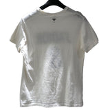 クリスチャン・ディオール Christian Dior JADIORロゴTシャツ サイズS 7E23503TC428 アイボリー系 コットン 綿86% 麻14% レディース 半袖Ｔシャツ