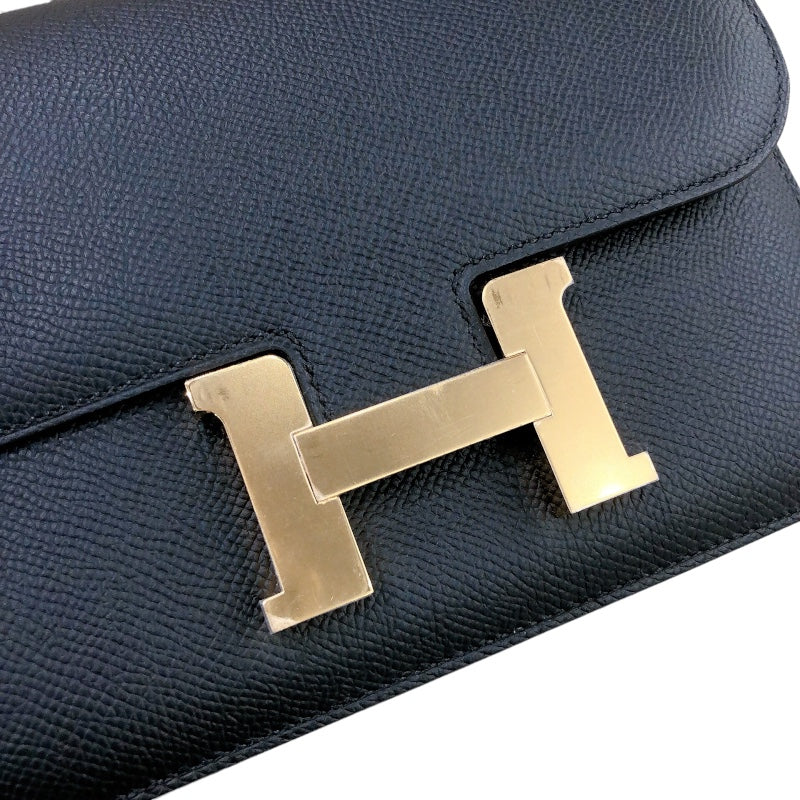 エルメス HERMES コンスタンス3ミニ W刻印（2024年製） ブラック ゴールド金具 エプソン レディース ショルダーバッグ