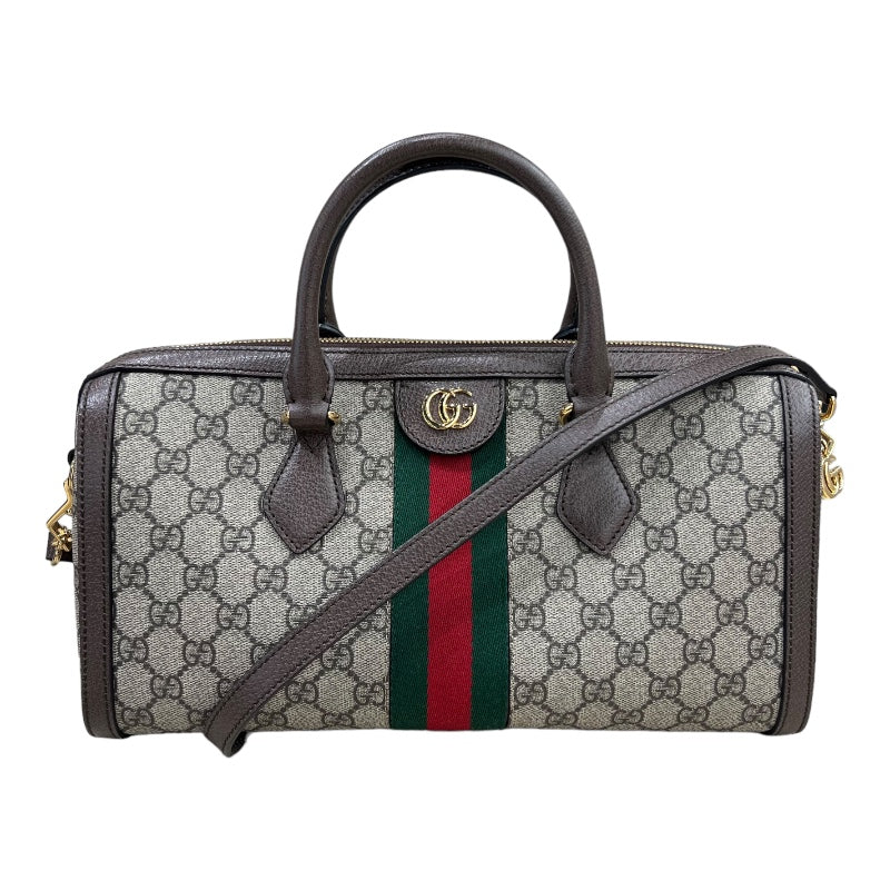 グッチ GUCCI オフディアミディアムハンドバッグ 524532 ベージュ・緑・赤 GGスプリーム レディース トートバッグ