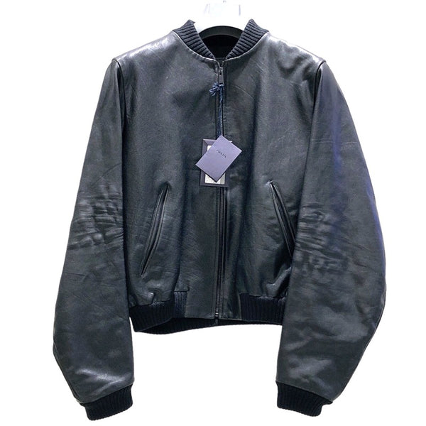 PRADA ラムレザージャケット ブラック イタリア製 プラダ 【公式通販】