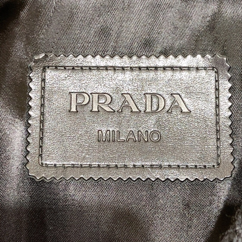 プラダ PRADA ラムレザー　ボンバージャケット　２２AW UPW455 ブラック ラムレザー メンズ ブルゾン