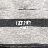 エルメス HERMES Mariniere ボーダーコットワンピース グレー コットン レディース ワンピース