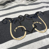 エルメス HERMES Mariniere ボーダーコットワンピース グレー コットン レディース ワンピース