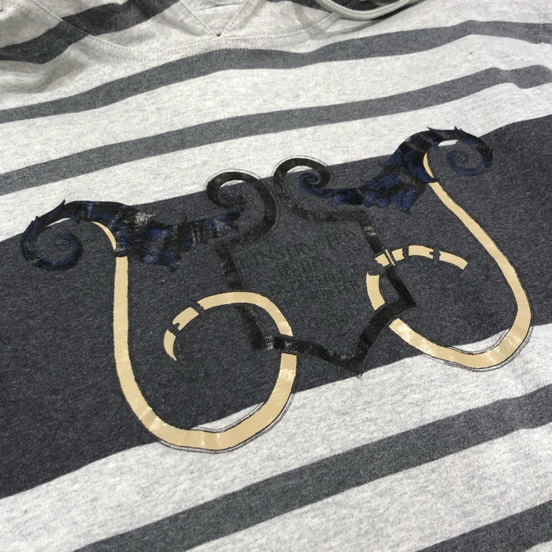 エルメス HERMES Mariniere ボーダーコットワンピース グレー コットン レディース ワンピース